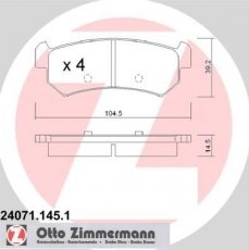 Купить 24071.145.1 Zimmermann Тормозные колодки задние Nubira (1.4, 1.6, 1.8, 2.0) 
