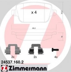Купити 24537.160.2 Zimmermann Гальмівні колодки задні Kuga 1 (2.0 TDCi, 2.5) 