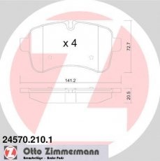 Купить 24570.210.1 Zimmermann Тормозные колодки задние Дейли (2.3, 3.0) подготовлено для датчика износа колодок