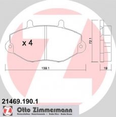 Гальмівна колодка 21469.190.1 Zimmermann –  фото 1