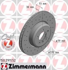 Купить 150.2911.52 Zimmermann Тормозные диски 4-series (F32, F33, F36) (2.0, 3.0)