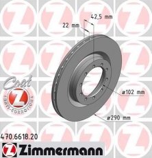 Гальмівний диск 470.6618.20 Zimmermann фото 1