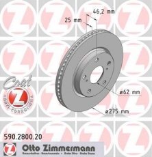 Тормозной диск 590.2800.20 Zimmermann фото 1