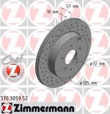 Купить 370.3059.52 Zimmermann Тормозные диски СХ-7 (2.2 MZR-CD, 2.2 MZR-CD AWD)
