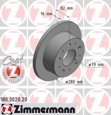 Купить 180.3020.20 Zimmermann Тормозные диски Дукато (244, 250) (2.0, 2.3, 2.8)