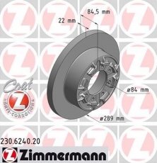 Купить 230.6240.20 Zimmermann Тормозные диски Iveco