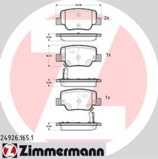 Тормозная колодка 24926.165.1 Zimmermann – с звуковым предупреждением износа фото 1
