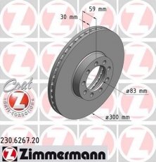 Купить 230.6267.20 Zimmermann Тормозные диски Дейли (2.3, 3.0)