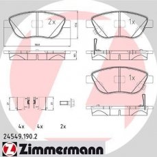Купить 24549.190.2 Zimmermann Тормозные колодки передние Corsa D 1.3 CDTI с звуковым предупреждением износа