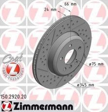 Гальмівний диск 150.2920.20 Zimmermann фото 1