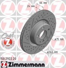 Гальмівний диск 150.2922.20 Zimmermann фото 1