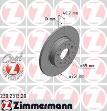 Купить 230.2313.20 Zimmermann Тормозные диски Фиат 500 (0.9, 1.2, 1.4, 1.6)