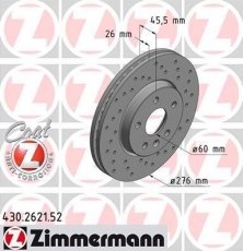 Купити 430.2621.52 Zimmermann Гальмівні диски Круз (1.4, 1.6, 1.7, 1.8, 2.0)