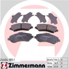 Купить 24604.180.1 Zimmermann Тормозные колодки  Чероки (2.8 CRD, 2.8 CRDi, 3.7 V6) с звуковым предупреждением износа