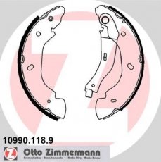 Купити 10990.118.9 Zimmermann Гальмівні колодки задні Transit (6, 7) (2.0, 2.2, 2.3, 2.4, 3.2) 