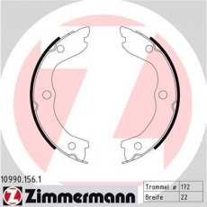 Купить 10990.156.1 Zimmermann Тормозные колодки задние X-Trail (2.0, 2.2, 2.5) 