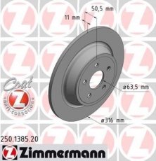 Купить 250.1385.20 Zimmermann Тормозные диски S-Max (1.5, 2.0)