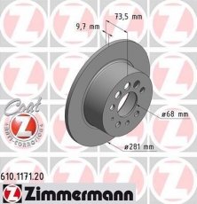 Тормозной диск 610.1171.20 Zimmermann фото 1