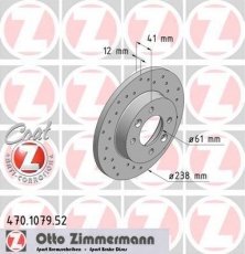 Купить 470.1079.52 Zimmermann Тормозные диски Clio