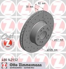 Тормозной диск 400.1421.52 Zimmermann фото 1