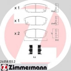 Гальмівна колодка 24058.155.2 Zimmermann –  фото 1