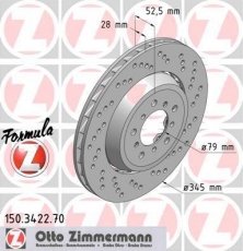 Тормозной диск 150.3422.70 Zimmermann фото 2