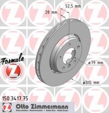 Тормозной диск 150.3417.75 Zimmermann фото 2