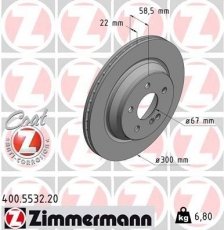 Купить 400.5532.20 Zimmermann Тормозные диски Мерседес 221 (3.0, 3.5)