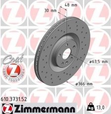 Купить 610.3731.52 Zimmermann Тормозные диски ХС90 2.0
