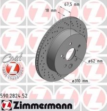 Купить 590.2824.52 Zimmermann Тормозные диски Lexus GS (3.0, 3.5, 4.3, 4.6)