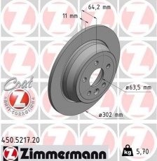 Гальмівний диск 450.5217.20 Zimmermann фото 1