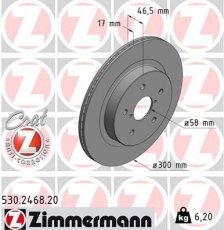 Гальмівний диск 530.2468.20 Zimmermann фото 1