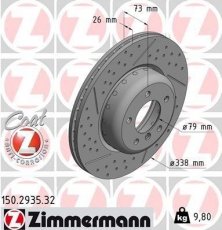 Купить 150.2935.32 Zimmermann Тормозные диски БМВ Е87 (2.0, 3.0)