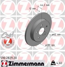 Купить 590.2829.20 Zimmermann Тормозные диски C-HR (1.2, 1.2 4WD, 2.0)