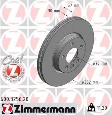 Гальмівний диск 600.3256.20 Zimmermann фото 1