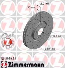 Гальмівний диск 150.2939.52 Zimmermann фото 1