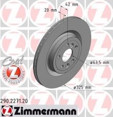 Гальмівний диск 290.2271.20 Zimmermann фото 1