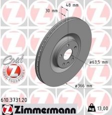 Купить 610.3731.20 Zimmermann Тормозные диски ХС90 2.0