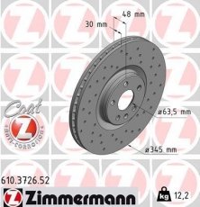 Купить 610.3726.52 Zimmermann Тормозные диски XC90 2.0