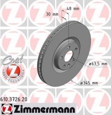 Купить 610.3726.20 Zimmermann Тормозные диски ХС90 2.0