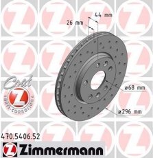 Гальмівний диск 470.5406.52 Zimmermann фото 1
