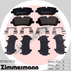 Купить 25720.173.2 Zimmermann Тормозные колодки  Range Rover (3.0, 4.4, 5.0) подготовлено для датчика износа колодок