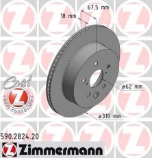 Купить 590.2824.20 Zimmermann Тормозные диски Lexus IS (200, 250, 300) (2.0, 2.2, 2.5, 3.0)
