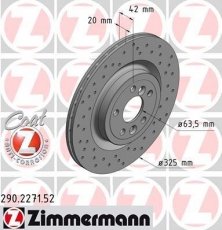 Тормозной диск 290.2271.52 Zimmermann фото 1