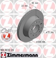 Гальмівний диск 180.3032.20 Zimmermann фото 1