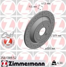 Тормозной диск 250.1389.52 Zimmermann фото 1