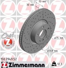 Тормозной диск 150.2949.52 Zimmermann фото 1