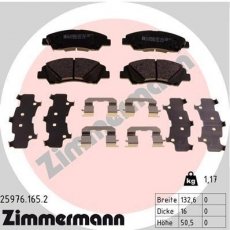 Купить 25976.165.2 Zimmermann Тормозные колодки  Hyundai i10 (1.0, 1.2) с звуковым предупреждением износа