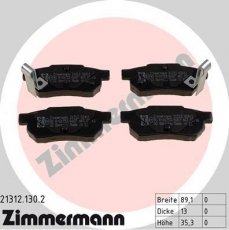Купить 21312.130.2 Zimmermann Тормозные колодки задние Prelude (2.0, 2.0 EX, 2.0 i EX 16V) с звуковым предупреждением износа