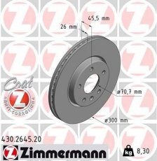 Тормозной диск 430.2645.20 Zimmermann фото 1
